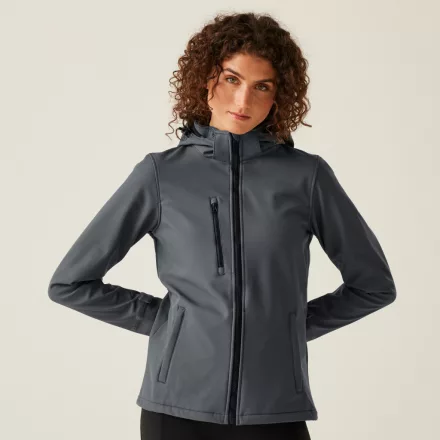 Regatta női softshell dzseki Venturer 300 sötétszürke-fekete