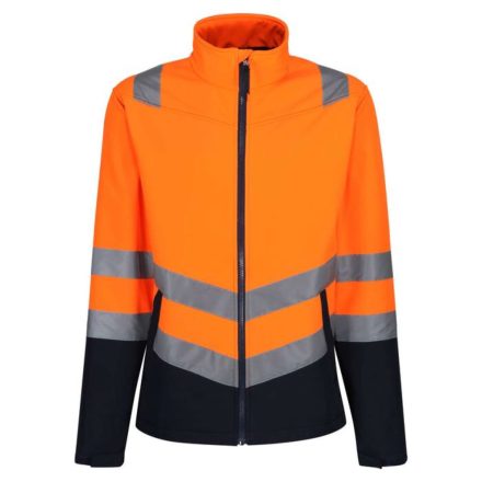 Regatta láthatósági softshell dzseki Pro Hi-Vis narancs-tengerkék