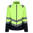 Regatta láthatósági softshell dzseki Pro Hi-Vis sárga-tengerkék