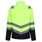 Regatta láthatósági softshell dzseki Pro Hi-Vis sárga-tengerkék