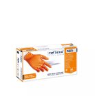 Reflexx púdermentes nitril szerelőkesztyű Full Grip N85 narancs 50 db/csomag
