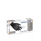 Reflexx púdermentes nitril szerelőkesztyű Full Grip N85 fekete 50 db/csomag