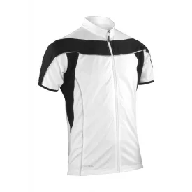   Spiro biciklis mez Cool-Dry Bike Full Zip Top 145 fehér-fekete