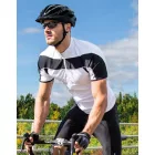 Spiro biciklis mez Cool-Dry Bike Full Zip Top 145 fehér-fekete