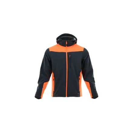 Sara softshell kabát Comfort Plus 350 fekete-fluo-narancs