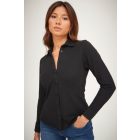 SoDenim hosszú ujjú női ing Anna 190 fekete