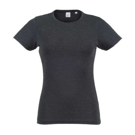 SkinniFit női póló Tri-Blend 160 melírozott fekete