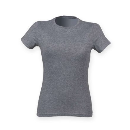 SkinniFit női póló Tri-Blend 160 melírozott szürke