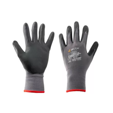 4WRK latexhab mártott kesztyű Shield Active szürke-fekete