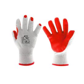 4WRK gumi mártott kesztyű Shield Bruk piros-fehér