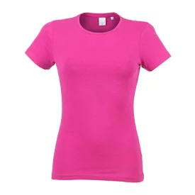SkinniFit női póló Feel Good Stretch 165 melírozott pink