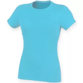 SkinniFit női póló Feel Good Stretch 165 surf kék