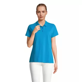 Sol's női galléros póló Pulse 170 aqua