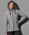   Active női pulóver Power Fleece Jacket 280 melírozott szürke