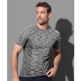 Stedman póló Active Seamless Raglan 140 melírozott fekete