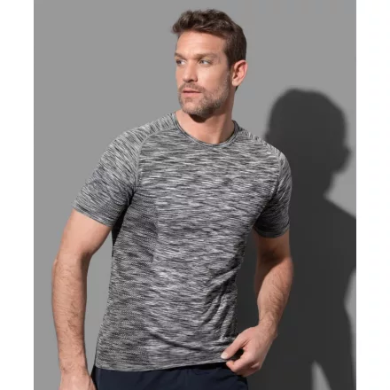 Stedman póló Active Seamless Raglan 140 melírozott fekete