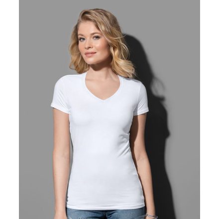 Stedman női póló V-Neck Claire 170 fehér