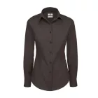 B&C hosszú ujjú női ing Black Tie Elastane 135 barna