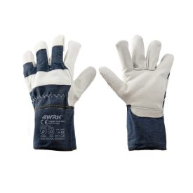   4WRK kecskebőr téli rakodókesztyű Tabor Winter fehér-sötétkék
