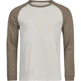   Tee Jays hosszú ujjú póló Urban Baseball T 185 cement-agyag