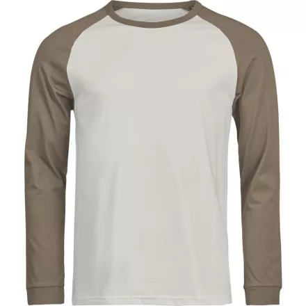 Tee Jays hosszú ujjú póló Urban Baseball T 185 cement-agyag