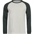 Tee Jays hosszú ujjú póló Urban Baseball T 185 cement-sötétzöld