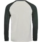 Tee Jays hosszú ujjú póló Urban Baseball T 185 cement-sötétzöld