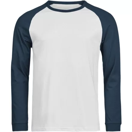 Tee Jays hosszú ujjú póló Urban Baseball T 185 fehér-indigó