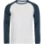 Tee Jays hosszú ujjú póló Urban Baseball T 185 fehér-indigó