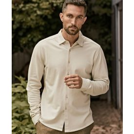 Tee Jays hosszú ujjú ing Luxury Stretch 215 cement