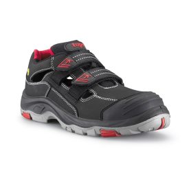 Top munkavédelmi szandál Brooklyn O1 ESD fekete-piros