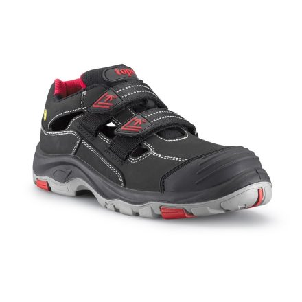 Top munkavédelmi szandál Brooklyn O1 ESD fekete-piros