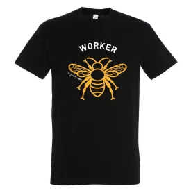 Nyomott póló Méhecske mintával fekete