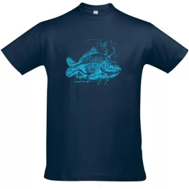 Nyomott póló Ponty tengerkék