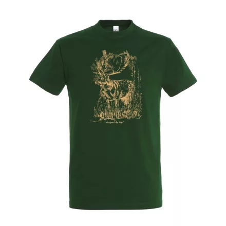 Nyomott póló Szarvas üvegzöld