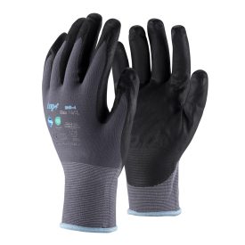 Top nitrilhab mártott kesztyű SNS A szürke-fekete