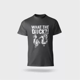 Nyomott póló szürke - What The Duck mintával