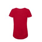 B&C női póló Inspire Slub 120 melírozott piros