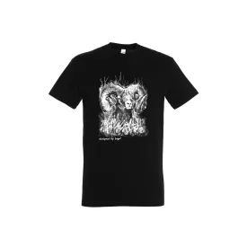 Nyomott póló Kos mély fekete