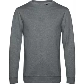 B&C pulóver French Terry 280 melírozott középszürke