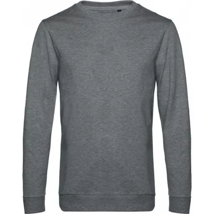 B&C pulóver French Terry 280 melírozott középszürke