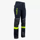 Urgent softshell deréknadrág 719 fekete-neon sárga