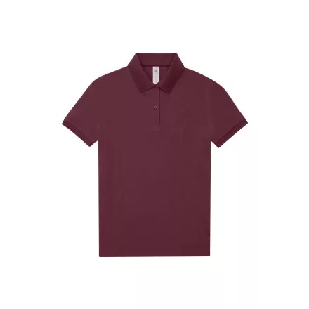 B&C női galléros póló My Polo 180 burgundi