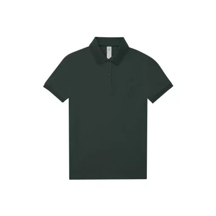 B&C női galléros póló My Polo 180 erdészzöld