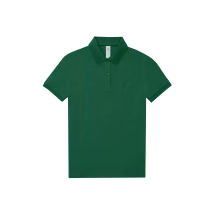 B&C női galléros póló My Polo 180 borostyán zöld
