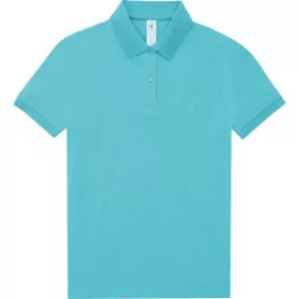 B&C női galléros póló My Polo 180 türkiz