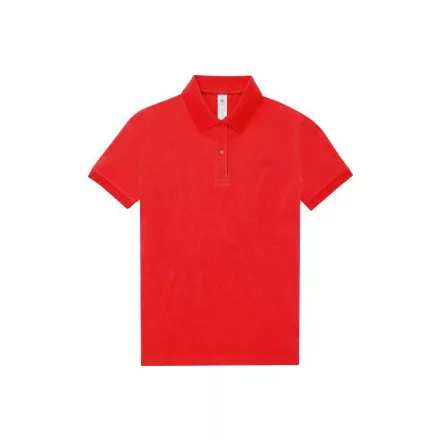 B&C női galléros póló My Polo 180 piros