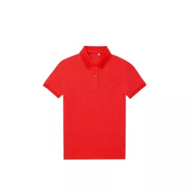 B&C női galléros póló My Eco 180 piros