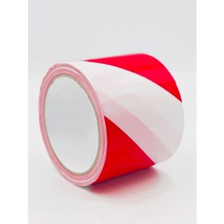 4WRK figyelmeztető szalag Warning Tape piros-fehér 200 m