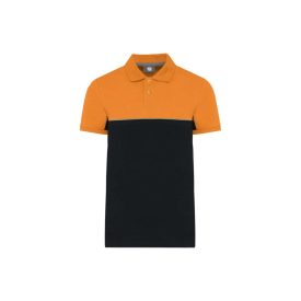 Kariban galléros póló WK 220 fekete-narancs